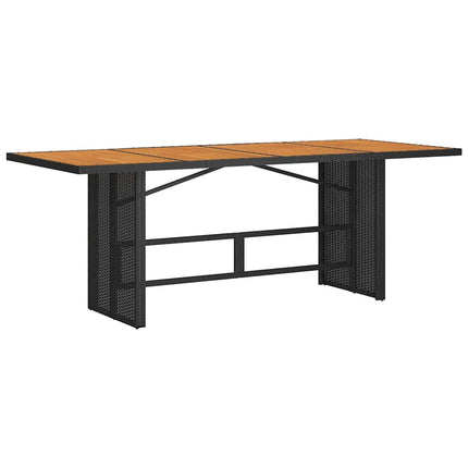 Trädgårdsmöbelset 9 pcs Svart konstrotting