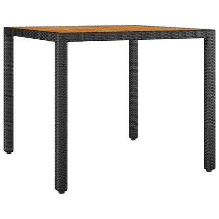 Trädgårdsmöbelset 3 pcs Svart och Brunt konstrotting