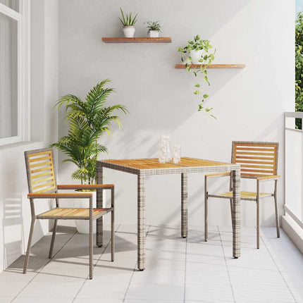 Trädgårdsmöbelset 3 st Grå och Brun konstrotting