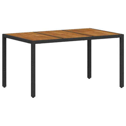 Trädgårdsmöbelset 5 pcs Svart och Brunt konstrotting