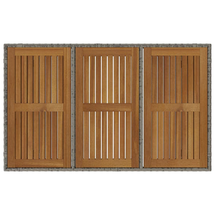 Trädgårdsmöbelset 5 pcs Grå och Brun konstrotting