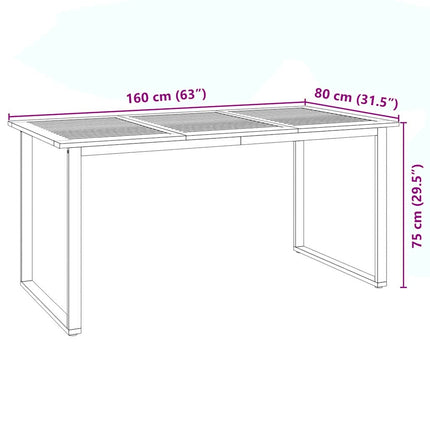 Trädgårdsmöbelset 5 pcs Beige Massivt Akaciaträ