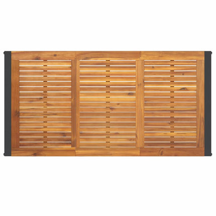 Trädgårdsmöbelset 7 pcs Grå och Brun konstrotting