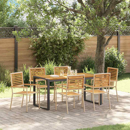 Trädgårdsmöbelset 7 pcs Beige och brun konstrotting