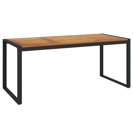 Trädgårdsmöbelset 7 pcs Svart och Brunt konstrotting