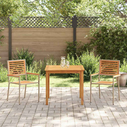 Trädgårdsmöbelset 3 pcs Beige Massivt Akaciaträ
