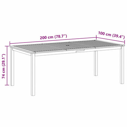 Trädgårdsmöbelset 7 pcs Beige Massivt Akaciaträ