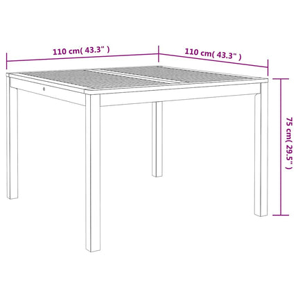 Trädgårdsmöbelset 5 pcs Beige Massivt Akaciaträ