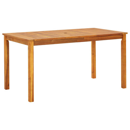 Trädgårdsmöbelset 5 pcs Svart Massivt Akaciaträ