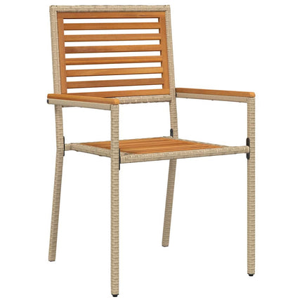 Trädgårdsmöbelset 9 pcs Beige Massivt Akaciaträ