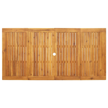 Trädgårdsmöbelset 9 pcs Beige Massivt Akaciaträ