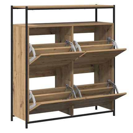 Skoskåp 100 x 34 x 112 cm Konstruerat trä Artisan Ek