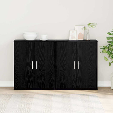 Sideboard 2 pcs Svart Ek 60 x 31 x 70 cm Konstruerat trä