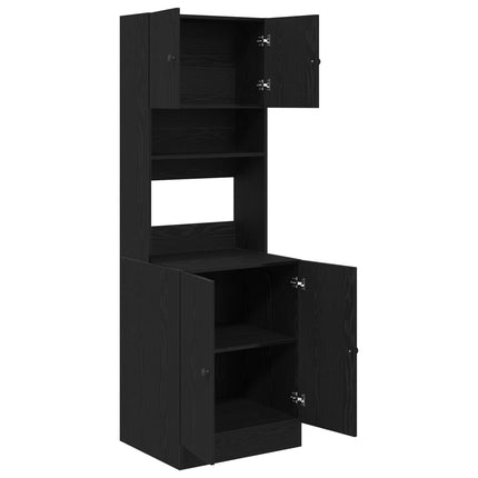Köksbuffé Svart Ek 60 x 50 x 180 cm
