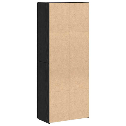 Kontorsskåp Svart Ek 60 x 32 x 152,5 cm Konstruerat trä