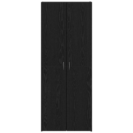 Kontorsskåp Svart Ek 60 x 32 x 152,5 cm Konstruerat trä