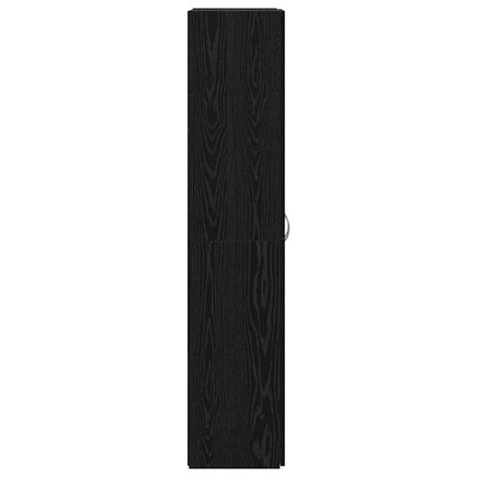 Kontorsskåp Svart Ek 60 x 32 x 152,5 cm Konstruerat trä