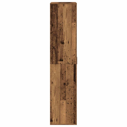 Högskåp med hylla Gammalt trä 80 x 39 x 178 cm Konstruerat trä