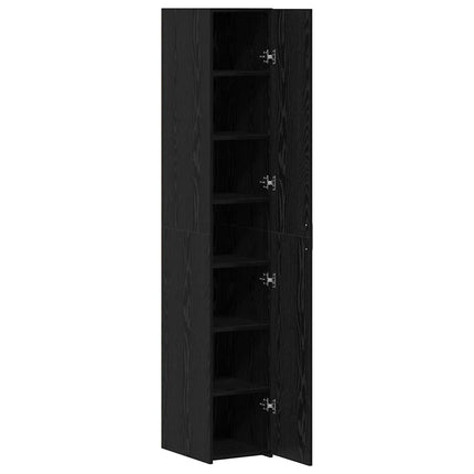 Skåp Svart Ek 30 x 42,5 x 185 cm