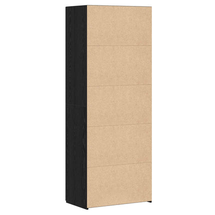 Skåp Svart Ek 70 x 42,5 x 185 cm