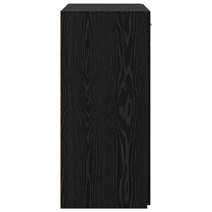 Förvaringsskåp Svart Ek 80 x 42.5 x 93 cm