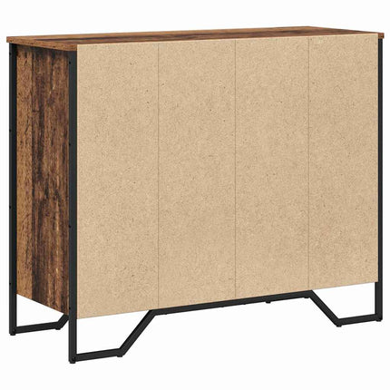 Kommode med låda 2 pcs Gammalt trä 91 x 35,5 x 74,5 cm