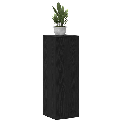 Växtställ 2 st Svart ek 33 x 33 x 100 cm Konstruerat trä