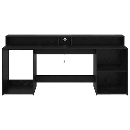 Skrivbord Svart ek Konstruerat trä 200 x 55 x 91 cm