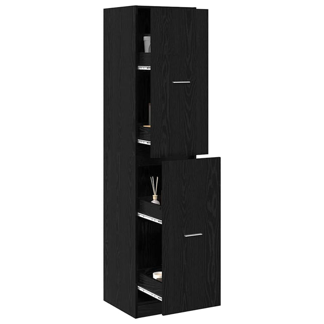 Apoteksskåp Svart ek 40 x 41 x 174.5 cm Konstruerat trä
