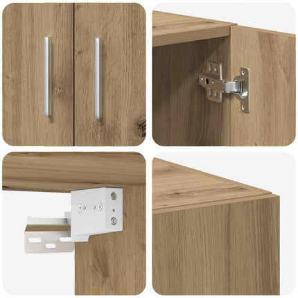 Förvaringsskåp 3 pcs Artisan Ek 70 x 42,5 x 185 cm
