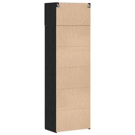 Förvaringsskåp 2 pcs Svart Ek 70 x 42,5 x 185 cm