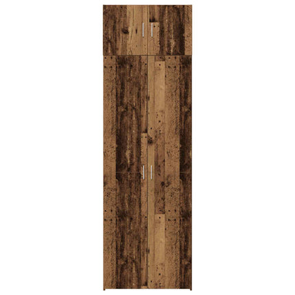 Förvaringsskåp 2 pcs Gammalt trä 70 x 42,5 x 225 cm