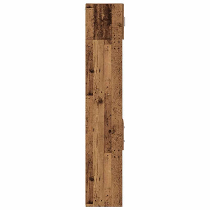 Förvaringsskåp med låda 2 pcs Gammalt trä 30 x 42,5 x 225 cm