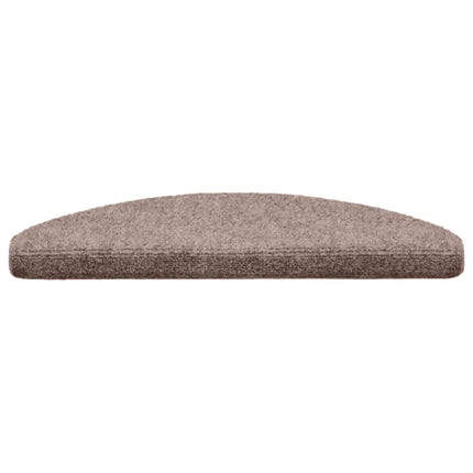 Trappmattor självhäftande 20 st 65x21x4 cm ljusbrun halvrunda stora