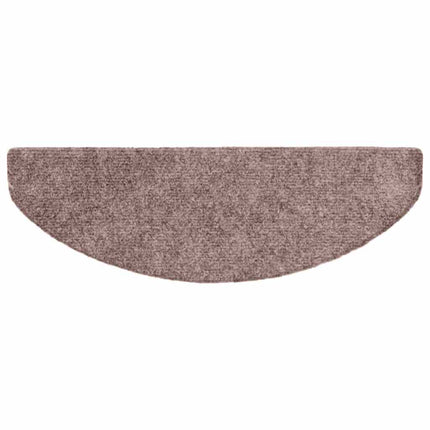 Trappmattor självhäftande 20 st 65x21x4 cm ljusbrun halvrunda stora