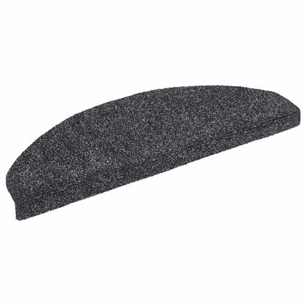 Trappmattor självhäftande 20 st 65x21x4 cm mörkgrå halvrunda stora
