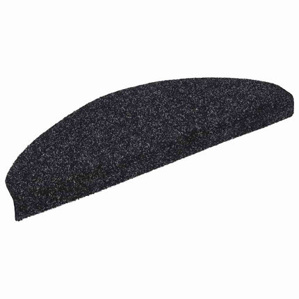 Trappmattor självhäftande 20 st 65x21x4 cm svarta halvrunda stora