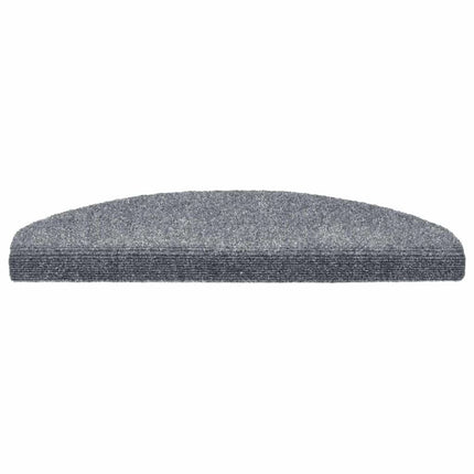 Trappmattor självhäftande 20 st 65x21x4 cm ljusgrå halvrunda stora
