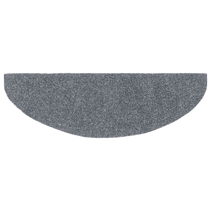 Trappmattor självhäftande 20 st 65x21x4 cm ljusgrå halvrunda stora