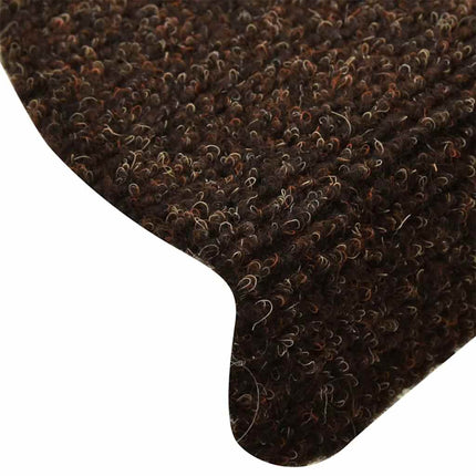 Trappmattor självhäftande 20 st 65x21x4 cm bruna halvrunda stora