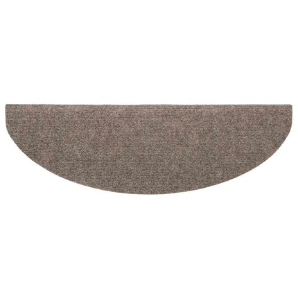 Trappmattor självhäftande 20 st 65x21x4 cm beige halvrunda stora