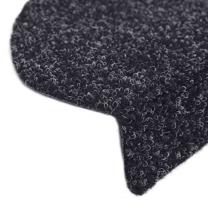 Trappmattor självhäftande 30 st 65x21x4 cm svarta halvrunda stora