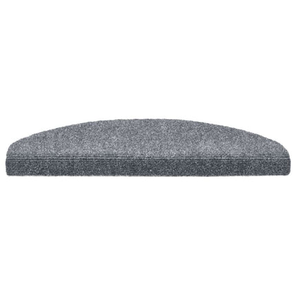 Trappmattor självhäftande 30 st 65x21x4 cm ljusgrå halvrunda stora