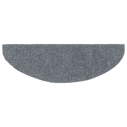 Trappmattor självhäftande 30 st 65x21x4 cm ljusgrå halvrunda stora
