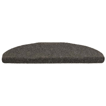 Trappmattor självhäftande 30 st 65x21x4 cm antracit halvrunda stora