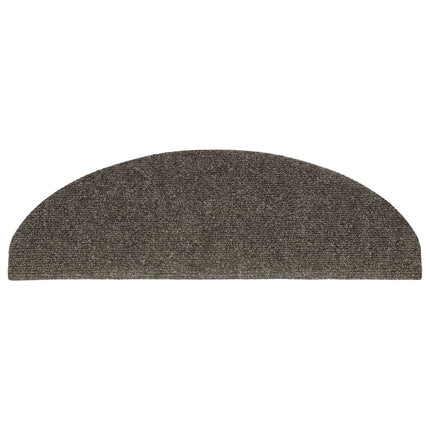 Trappmattor självhäftande 30 st 65x21x4 cm antracit halvrunda stora