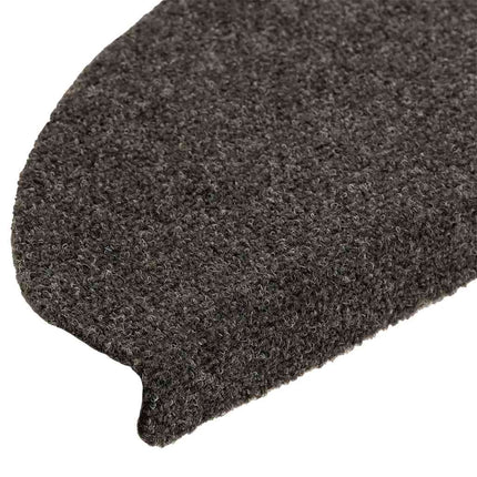 Trappmattor självhäftande 30 st 65x21x4 cm antracit halvrunda stora