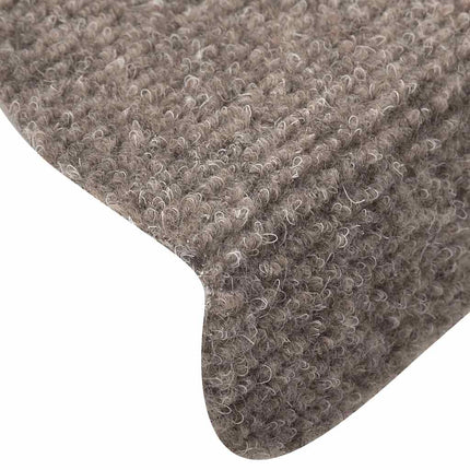 Trappmattor självhäftande 30 st 65x21x4 cm beige halvrunda stora