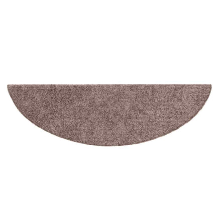 Trappmattor självhäftande 20 st 56x17x3 cm ljusbrun halvrunda