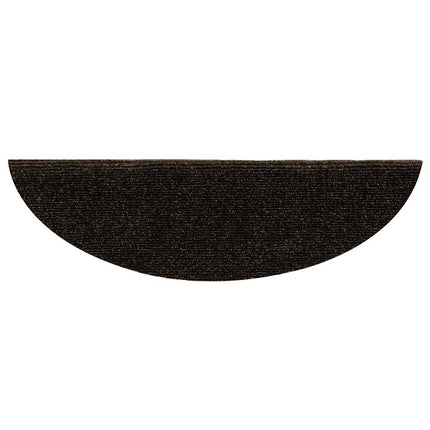 Trappmattor självhäftande 20 st 56x17x3 cm mörkbruna halvrunda